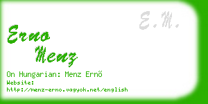 erno menz business card